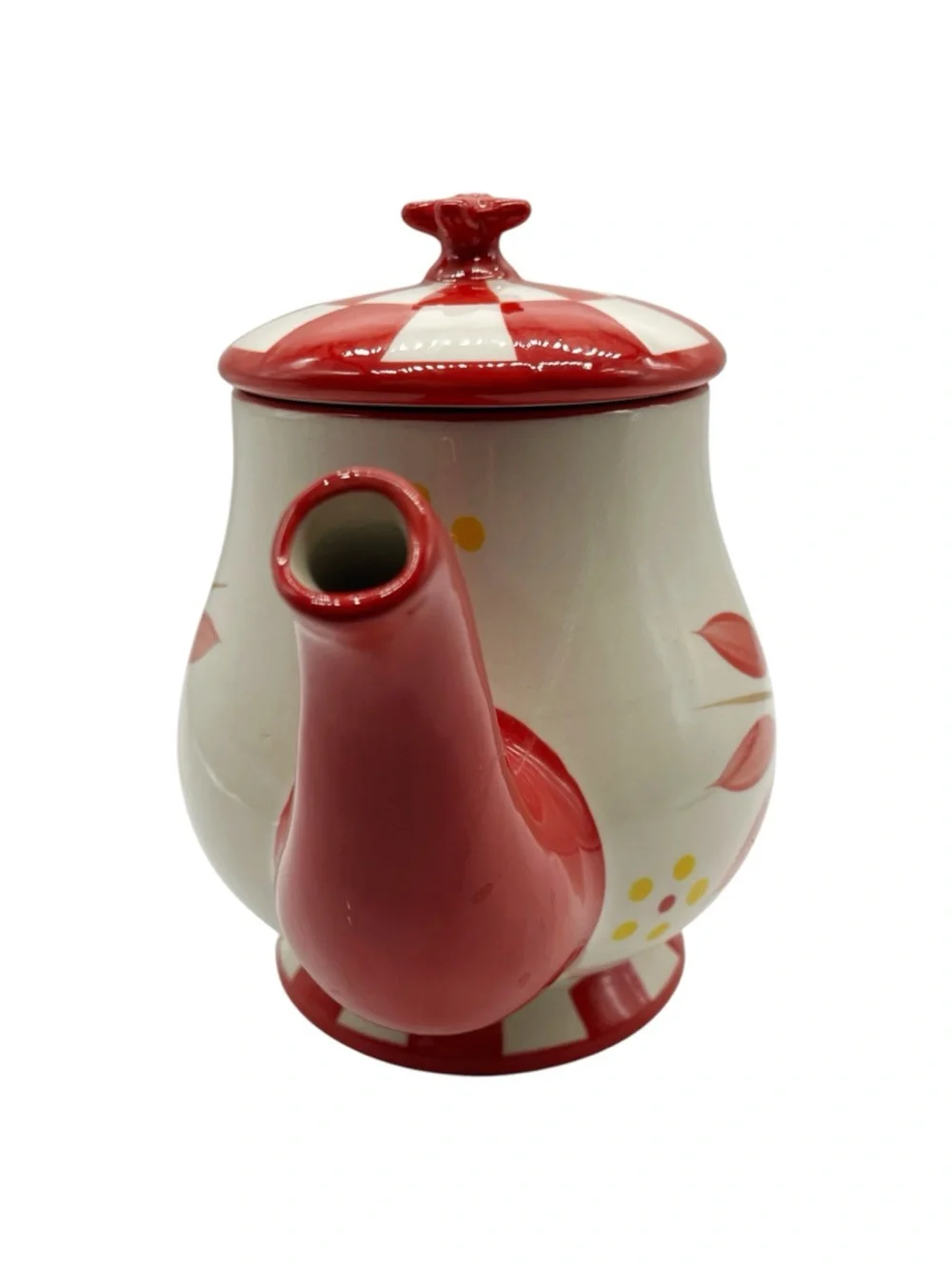 temptations by tara old world red Teapot & Lid
